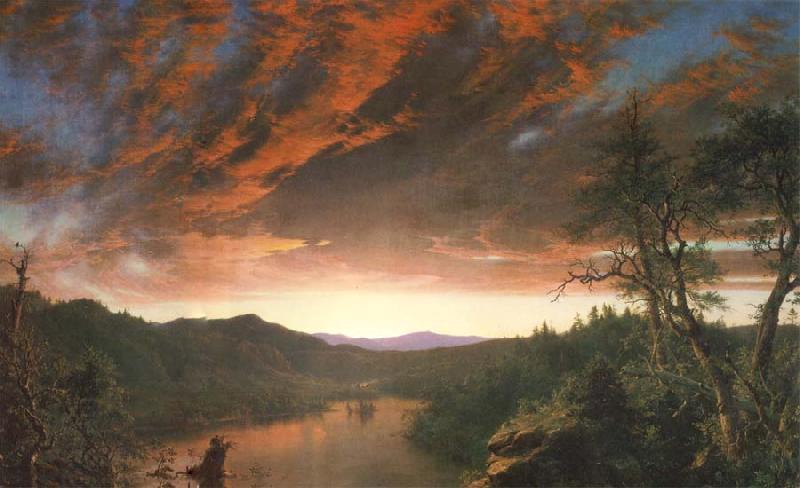 Frederick Edwin Church Dammerung in der Wildnis oil painting picture